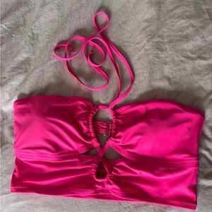 Vibrant Pink Bandeau Bikini Top